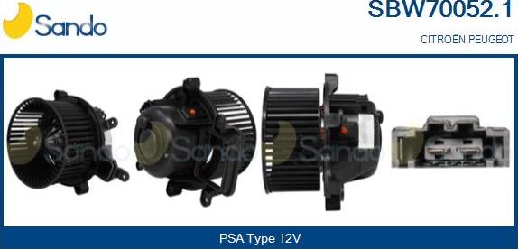 Sando SBW70052.1 - Вентилятор салону autocars.com.ua