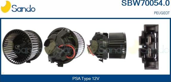 Sando SBW70054.0 - Вентилятор салону autocars.com.ua