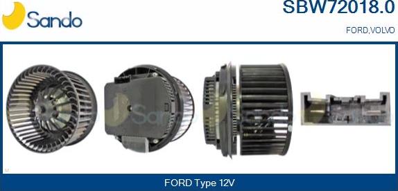 Sando SBW72018.0 - Вентилятор салону autocars.com.ua