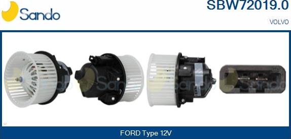Sando SBW72019.0 - Вентилятор салону autocars.com.ua