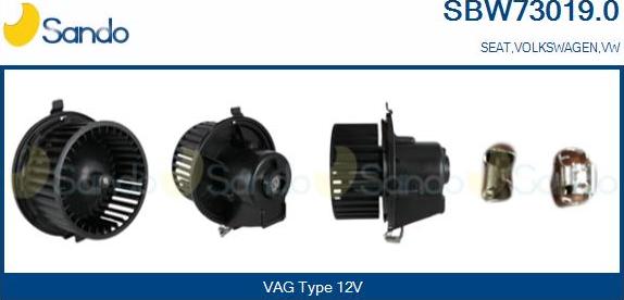 Sando SBW73019.0 - Вентилятор салону autocars.com.ua