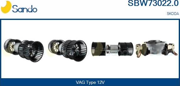 Sando SBW73022.0 - Вентилятор салону autocars.com.ua