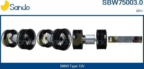 Sando SBW75003.0 - Вентилятор салону autocars.com.ua
