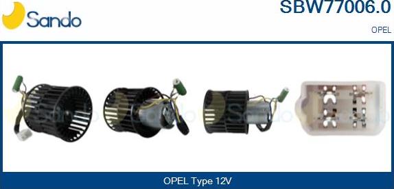 Sando SBW77006.0 - Вентилятор салону autocars.com.ua