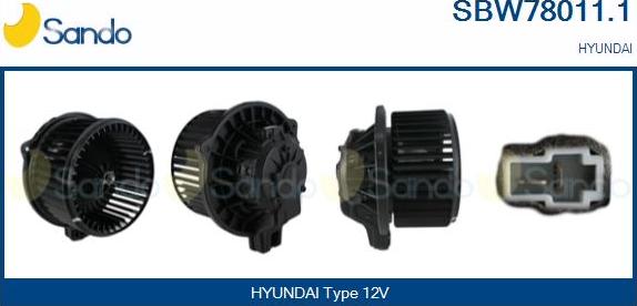 Sando SBW78011.1 - Вентилятор салону autocars.com.ua