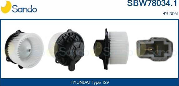 Sando SBW78034.1 - Вентилятор салону autocars.com.ua