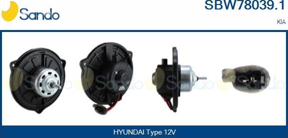 Sando SBW78039.1 - Вентилятор салону autocars.com.ua