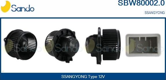 Sando SBW80002.0 - Вентилятор салону autocars.com.ua