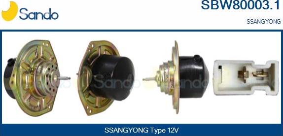 Sando SBW80003.1 - Вентилятор салону autocars.com.ua