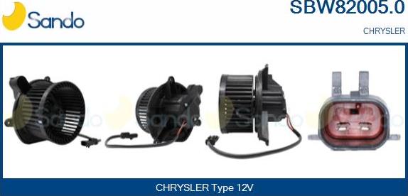Sando SBW82005.0 - Вентилятор салону autocars.com.ua