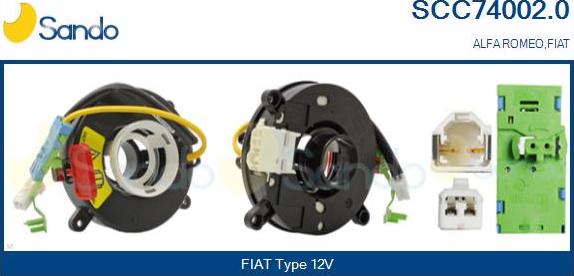 Sando SCC74002.0 - Вита пружина, подушка безпеки autocars.com.ua