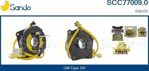 Sando SCC77009.0 - Вита пружина, подушка безпеки autocars.com.ua