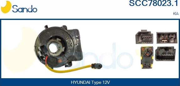 Sando SCC78023.1 - Вита пружина, подушка безпеки autocars.com.ua