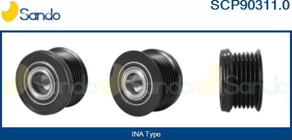Sando SCP90311.0 - Шкив генератора, муфта autodnr.net