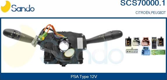 Sando SCS70000.1 - Вимикач на рульовій колонці autocars.com.ua