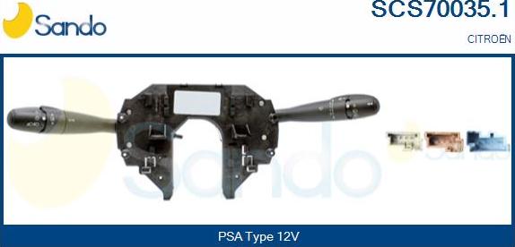 Sando SCS70035.1 - Вимикач на рульовій колонці autocars.com.ua