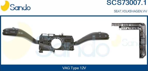 Sando SCS73007.1 - Вимикач на рульовій колонці autocars.com.ua