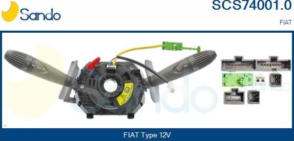 Sando SCS74001.0 - Вимикач на рульовій колонці autocars.com.ua