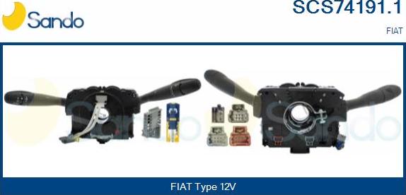 Sando SCS74191.1 - Вимикач на рульовій колонці autocars.com.ua