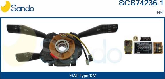 Sando SCS74236.1 - Вимикач на рульовій колонці autocars.com.ua