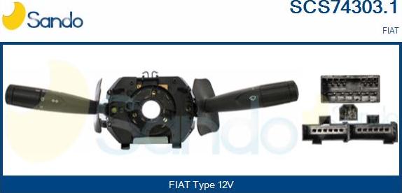 Sando SCS74303.1 - Вимикач на рульовій колонці autocars.com.ua