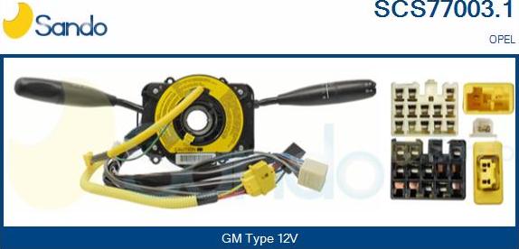 Sando SCS77003.1 - Вимикач на рульовій колонці autocars.com.ua