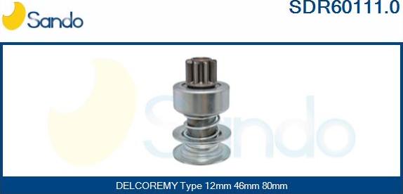 Sando SDR60111.0 - Ведущая шестерня, стартер autodnr.net