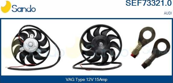Sando SEF73321.0 - Вентилятор, охолодження двигуна autocars.com.ua