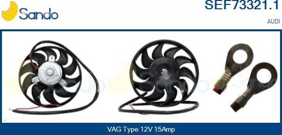 Sando SEF73321.1 - Вентилятор, охолодження двигуна autocars.com.ua