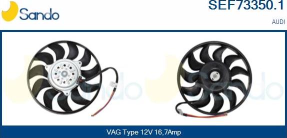 Sando SEF73350.1 - Вентилятор, охолодження двигуна autocars.com.ua