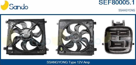 Sando SEF80005.1 - Электродвигатель, вентилятор радиатора autodnr.net
