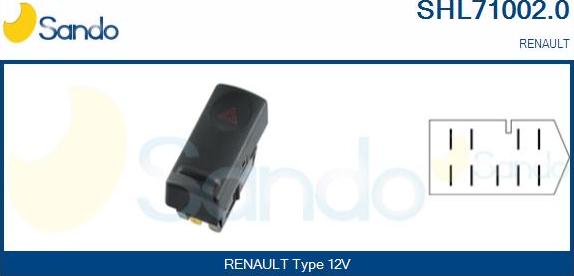 Sando SHL71002.0 - Покажчик аварійної сигналізації autocars.com.ua