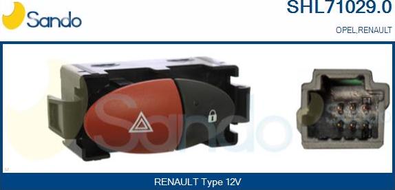 Sando SHL71029.0 - Покажчик аварійної сигналізації autocars.com.ua