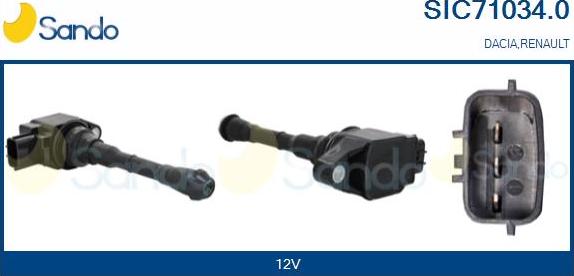Sando SIC71034.0 - Котушка запалювання autocars.com.ua