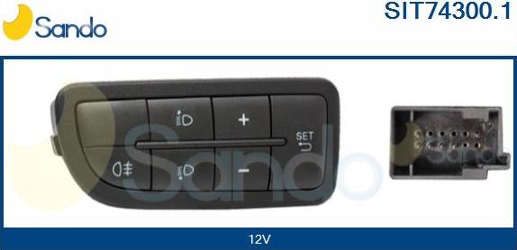 Sando SIT74300.1 - Регулювальний елемент, регулювання кута нахилу фар autocars.com.ua