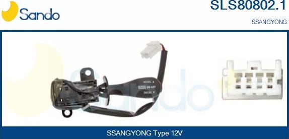 Sando SLS80802.1 - Перемикач управління, сист. регулювання швидкості autocars.com.ua