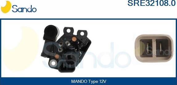 Sando SRE32108.0 - Регулятор напруги генератора autocars.com.ua
