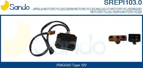 Sando SREPI103.0 - Регулятор напруги генератора autocars.com.ua