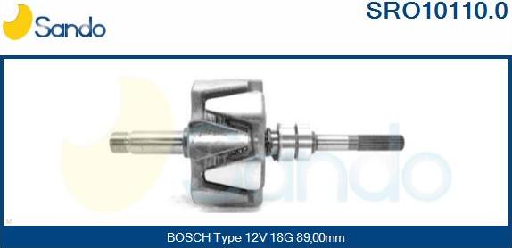 Sando SRO10110.0 - Ротор, генератор autocars.com.ua