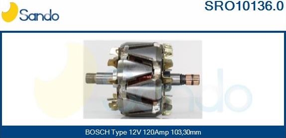 Sando SRO10136.0 - Ротор, генератор autocars.com.ua