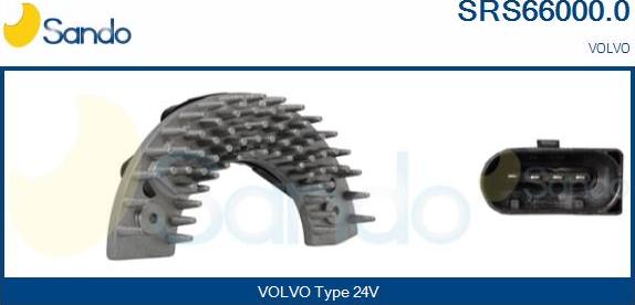 Sando SRS66000.0 - Опір, реле, вентилятор салону autocars.com.ua