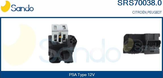 Sando SRS70038.0 - Додатковий резистор, електромотор - вентилятор радіатора autocars.com.ua