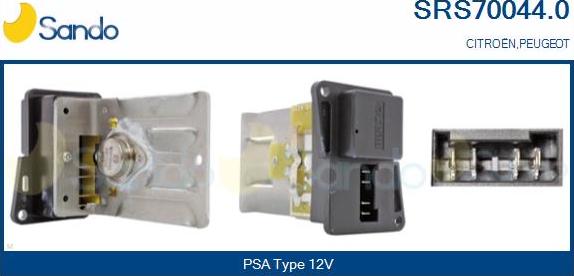 Sando SRS70044.0 - Опір, реле, вентилятор салону autocars.com.ua