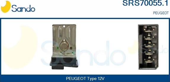 Sando SRS70055.1 - Додатковий резистор, електромотор - вентилятор радіатора autocars.com.ua