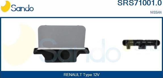 Sando SRS71001.0 - Опір, реле, вентилятор салону autocars.com.ua