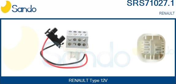 Sando SRS71027.1 - Опір, реле, вентилятор салону autocars.com.ua