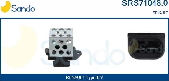 Sando SRS71048.0 - Додатковий резистор, електромотор - вентилятор радіатора autocars.com.ua