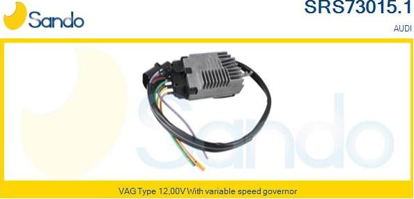 Sando SRS73015.1 - Додатковий резистор, електромотор - вентилятор радіатора autocars.com.ua