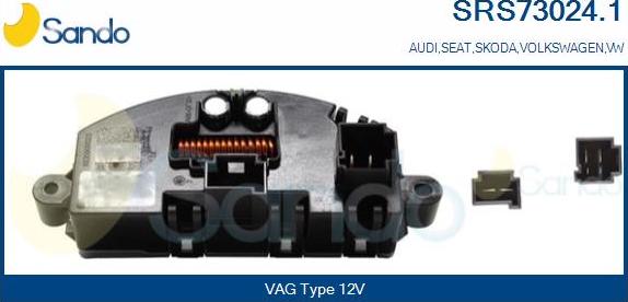Sando SRS73024.1 - Опір, реле, вентилятор салону autocars.com.ua