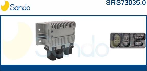 Sando SRS73035.0 - Додатковий резистор, електромотор - вентилятор радіатора autocars.com.ua